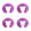 4Pièces Coussin Silicone Spa Violet Appui Salon Confort 7