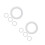 8Pcs Solid Foam Wreath Forms White Round Craft Circles for Decorations 10