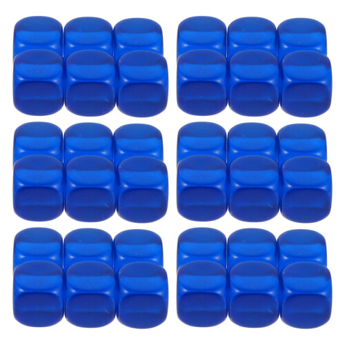 80Pcs Blue Translucent Blank Round Corner Plastic for Board Games 1