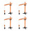 4Pcs Construction Crane Toy Model Plastic for Kids Interactive Playset 4