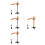 4Pcs Construction Crane Toy Model Plastic for Kids Interactive Playset 6