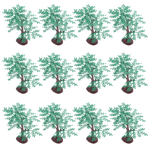 36Pièces Arbres De Plastique Multicolores Pour Train Diorama 1