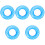 5Pcs Compact Sky-Blue Forearm Strengthener Rubber Hand Grip Exercisers 5
