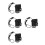 4Pièces Spots LED Pour Scène Noir Compact Performances Concerts Bars 7