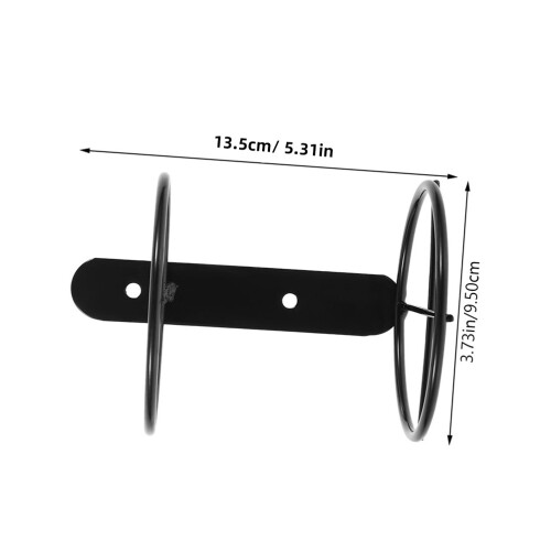 12Pcs Black Metal Wall Mounted Rack Single Holder for Home 1