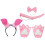 5Sets Rosa Schwein Kostüm Set Mit Haarband Und 3