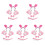 5Sets Rosa Schwein Kostüm Set Mit Haarband Und 4