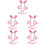 5Sets Rosa Schwein Kostüm Set Mit Haarband Und 8