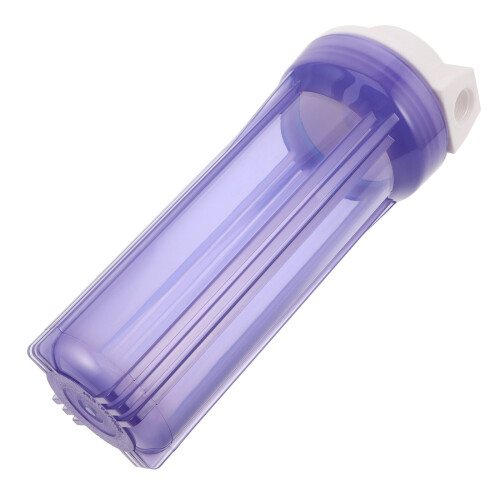 2Pcs Transparent Water Filter Housing with Leakproof Cap for Home Use 1
