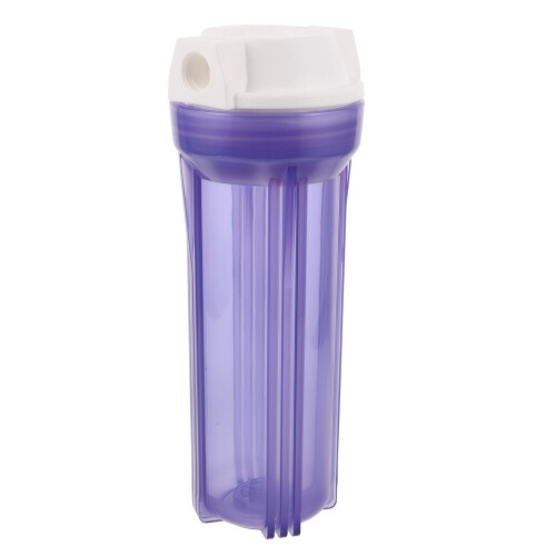 2Pcs Transparent Water Filter Housing with Leakproof Cap for Home Use 2