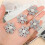 Packung mit 6 Stk. Stilvolle Strasssteine, Schneeflocken,-5 4