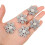 Packung mit 6 Stk. Stilvolle Strasssteine, Schneeflocken,-5 7