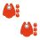 8Pcs Orange Acrylic Nail Lamp Shield Blue Light Blocking Desk Cover 6