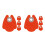 8Pcs Orange Acrylic Nail Lamp Shield Blue Light Blocking Desk Cover 7