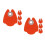8Pcs Orange Acrylic Nail Lamp Shield Blue Light Blocking Desk Cover 8