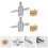 8Sets Silver 4-in-1 Car Tire Valve Core Tool Kit Durable Iron Copper 11