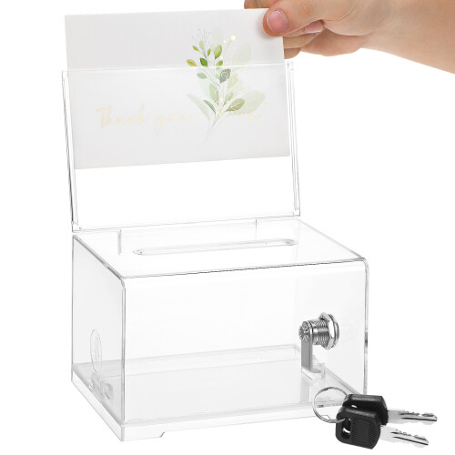 4Pcs Transparent Acrylic Donation & Suggestion Box Lock 1
