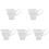 5Pcs White Ceramic Creamer Pitchers with Handle for Coffee and Syrup 4