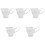 5Pcs White Ceramic Creamer Pitchers with Handle for Coffee and Syrup 5