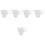 5Pcs White Ceramic Creamer Pitchers with Handle for Coffee and Syrup 6