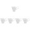 5Pcs White Ceramic Creamer Pitchers with Handle for Coffee and Syrup 7