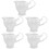 5Pcs White Ceramic Creamer Pitchers with Handle for Coffee and Syrup 8