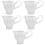 5Pcs White Ceramic Creamer Pitchers with Handle for Coffee and Syrup 9