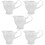 5Pcs White Ceramic Creamer Pitchers with Handle for Coffee and Syrup 10