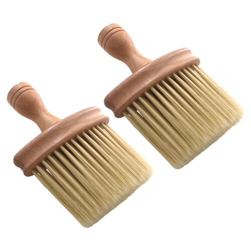 10Pcs Guitar String Cleaner Tool Wooden Handle Khaki Nylon Brush 1