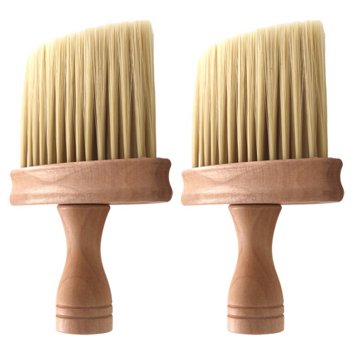 10Pcs Guitar String Cleaner Tool Wooden Handle Khaki Nylon Brush 2