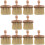 10Pcs Guitar String Cleaner Tool Wooden Handle Khaki Nylon Brush 10