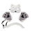 4Ensembles Masques Blancs Chat Pelucheux Et Griffes Cosplay 2