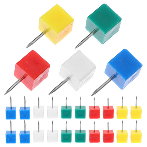 200Pcs Small Head Plastic Push Pins for Map Marking and Office Use 2