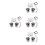 4Ensembles Masques Blancs Chat Pelucheux Et Griffes Cosplay 4