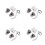 4Ensembles Masques Blancs Chat Pelucheux Et Griffes Cosplay 5