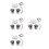 4Ensembles Masques Blancs Chat Pelucheux Et Griffes Cosplay 7