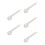 5Pcs Manual Plastic Egg Whisks White Kitchen Tools for Whisking 5