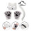 4Ensembles Masques Blancs Chat Pelucheux Et Griffes Cosplay 10