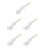 5Pcs Manual Plastic Egg Whisks White Kitchen Tools for Whisking 10