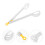 5Pcs Manual Plastic Egg Whisks White Kitchen Tools for Whisking 11