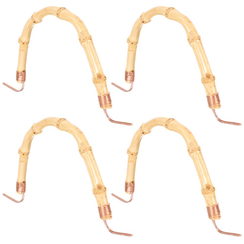 12Pcs Bamboo & Iron Teapot Handles Ergonomic Kitchen Replacement Grip 1