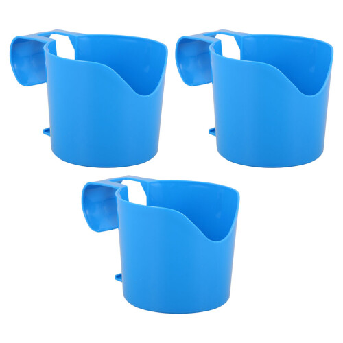 15Pcs Blue Poolside Cup Holders Plastic Water Bottle Rack Organizer 1