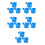 15Pcs Blue Poolside Cup Holders Plastic Water Bottle Rack Organizer 5