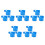 15Pcs Blue Poolside Cup Holders Plastic Water Bottle Rack Organizer 10