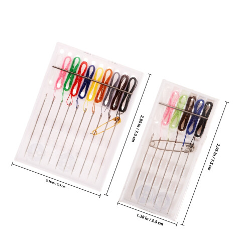 2Sets Practical White Sewing Thread Kit for Home and Travel Use 1