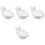 4Pcs Ceramic Fruit Bowls Sturdy Kitchen Tableware for Home Use 5