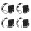 4Pcs High Performance Black LED Spotlights for Stage Concerts Bars 4