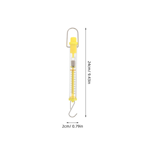 4Pcs Yellow Plastic Spring Scales Accurate Force Gauge for Science Lab 1