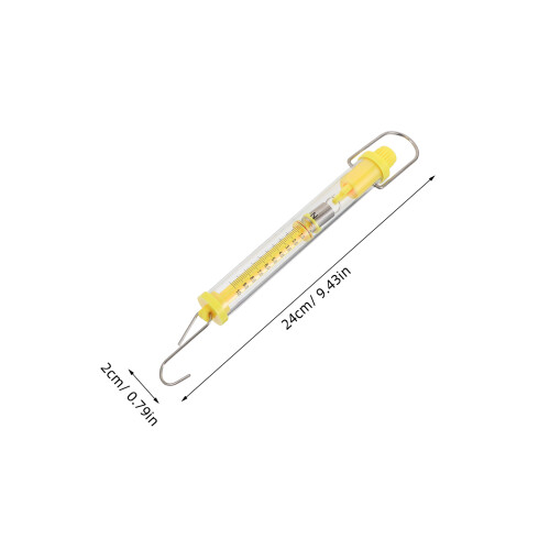 4Pcs Yellow Plastic Spring Scales Accurate Force Gauge for Science Lab 2