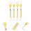 4Pcs Yellow Plastic Spring Scales Accurate Force Gauge for Science Lab 9
